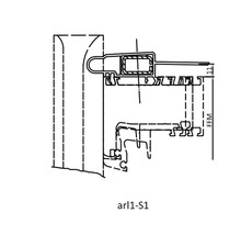 Technische Zeichnung eines Türdichtungsprofils