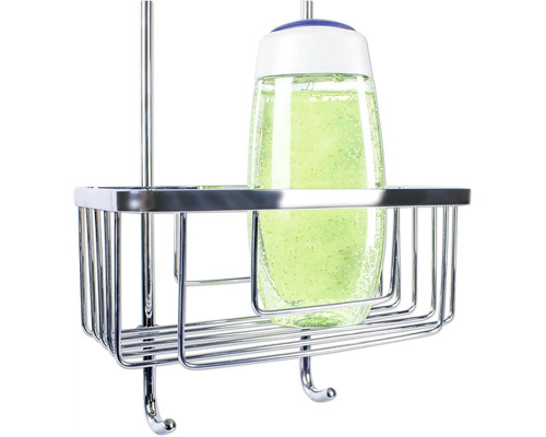 Duschregal mit Duschgelflasche