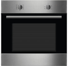 Edelstahl Einbaubackofen mit Bedienelementen und Backofentür