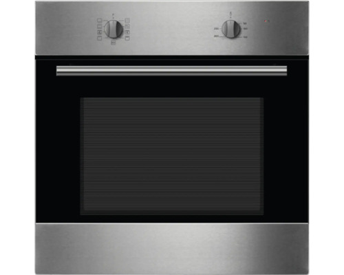 Edelstahl Einbaubackofen mit Bedienelementen und Backofentür
