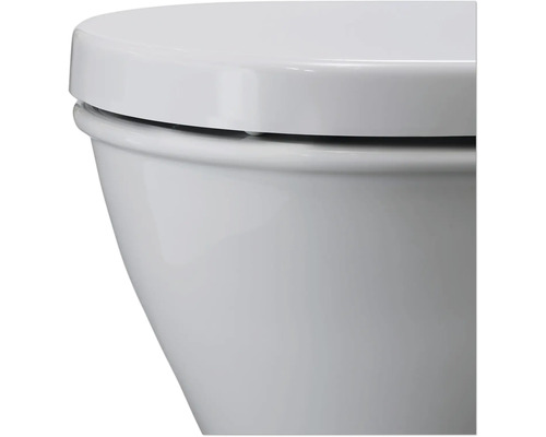 Detailansicht einer Toilette mit geschlossenem Deckel