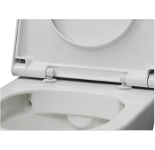 Keramiktoilette mit offenem Toilettendeckel