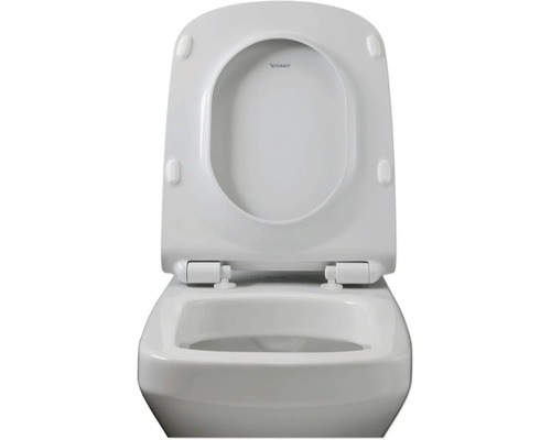 Duravit Toilette mit offenem Spülrand und Toilettendeckel