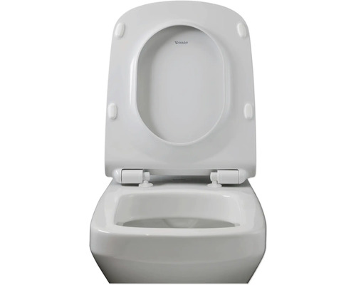 Keramiktoilette mit offenem Toilettendeckel