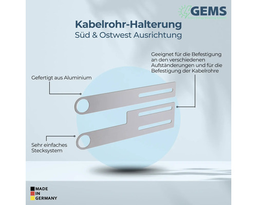 Kabelrohrhalterung aus Aluminium zur Befestigung von Kabelrohren
