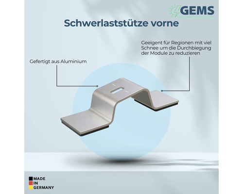 Schwerlaststütze aus Aluminium für Solarmodule