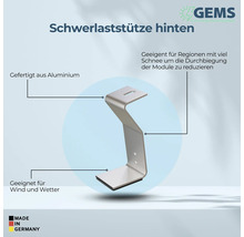 Schwerlaststütze hinten aus Aluminium für Module