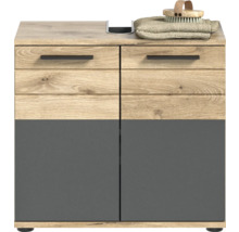 Waschbeckenunterschrank mit zwei Schubladen und zwei Türen im Badezimmer