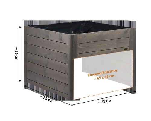 Hochbeet aus Holz mit Abmessungen