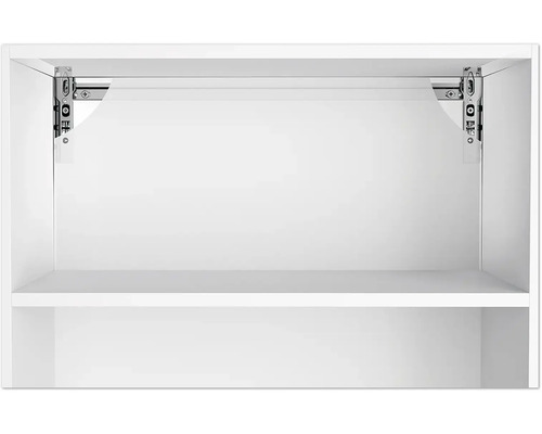 Innenausstattung eines weißen Regalschranks