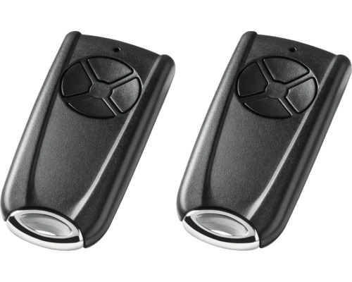 Zwei Funkhandsender zur Steuerung von Garagentoren