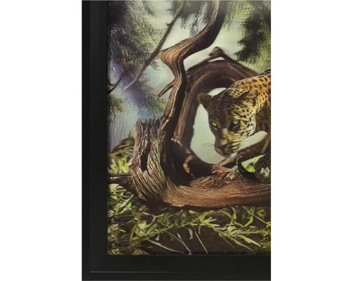 Gerahmtes Bild mit Leopard in der Natur