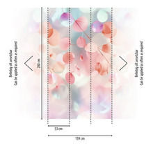 Maße einer Vliestapete mit Blättermuster