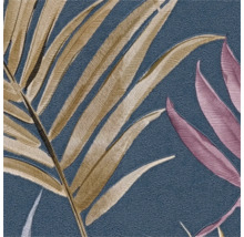 Nahaufnahme einer strukturierten Tapete mit Blattmuster