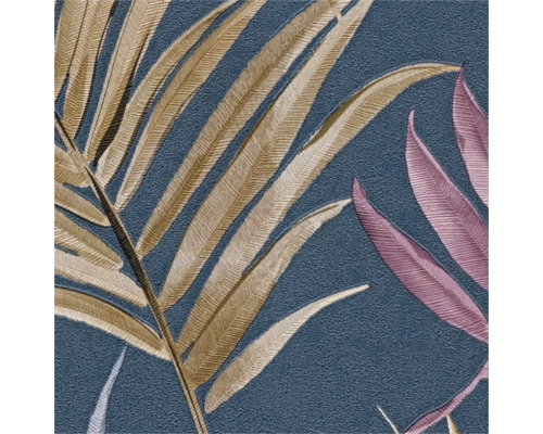 Nahaufnahme einer strukturierten Tapete mit Blattmuster