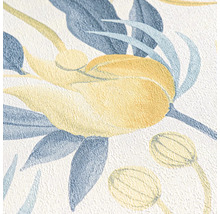 Nahaufnahme einer strukturierten Tapete mit Blumenmuster