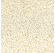 Nahaufnahme einer hellen Textiltapete mit feiner Struktur.