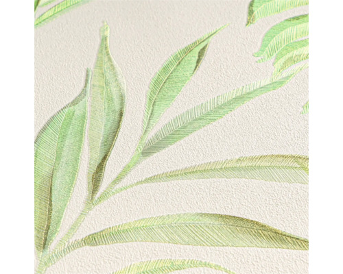 Nahaufnahme einer Tapete mit Blattmuster