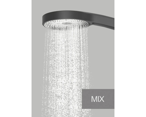 Brausekopf mit Wasserstrahl im Mix-Modus