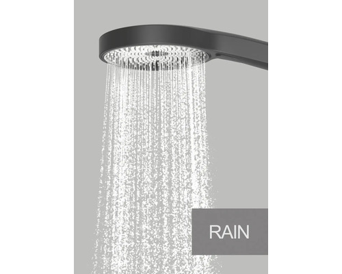 Regendusche mit Wasserstrahl