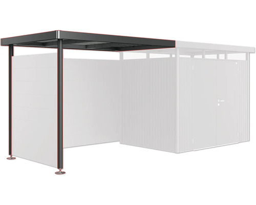 Überdachter Fahrradunterstand mit Seitenwänden