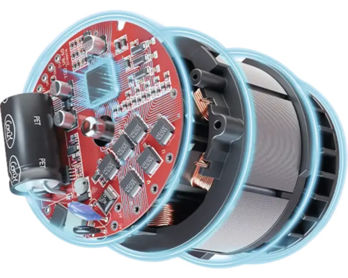 Nahaufnahme eines elektronischen Geräts mit Leiterplatte