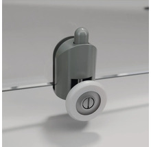 Detailansicht eines Duschkabinenrades