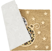 Fußmatte mit Sternen und Weihnachtskugelmotiv