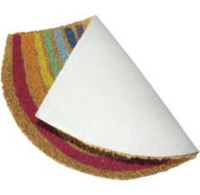 Halbrunde Fußmatte mit Streifenmuster und rutschfester Rückseite