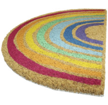 Fußmatte mit Regenbogenmuster aus Kokosfaser