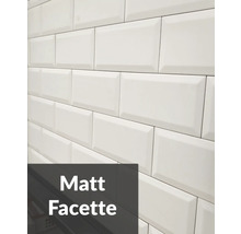 Wandfliesen mit Facettenschliff, matte Oberfläche