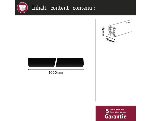 Inhalt: Zwei Profile mit einer Länge von 1000 mm und einer Breite von 18 mm.