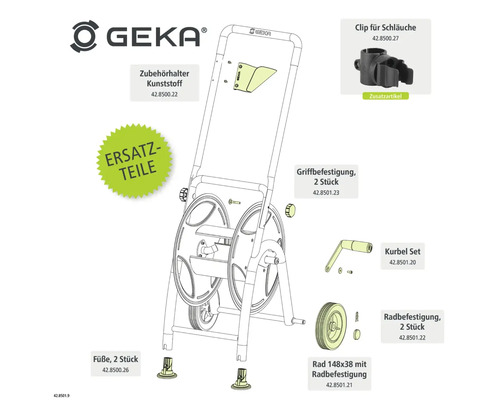 Geka Ersatzteile für Schlauchwagen