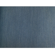 Nahaufnahme einer blauen Textiltapete mit feiner Webstruktur