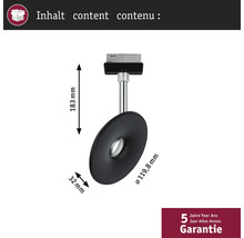 Abmessungen der schwarzen Lampe