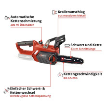 Einhell Akku-Kettensäge mit 23 cm Schnittlänge