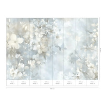 Blumentapete mit Blütenmuster, 400 x 270 cm