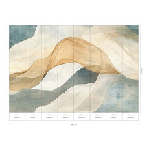 Fototapete mit abstraktem Design und den Maßen 400 x 270 cm, bestehend aus acht Bahnen