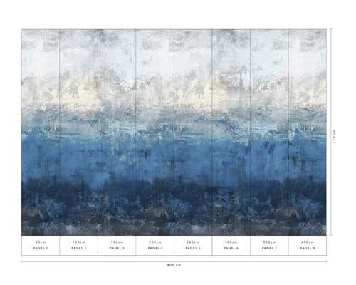 Fototapete mit abstraktem Farbverlauf und Größenangaben