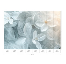 Fototapete mit Blüten und Blättern, 400x270 cm