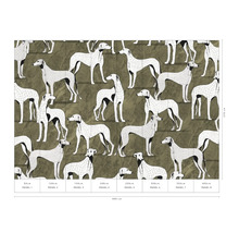 Fototapete mit Windhundmuster auf acht Bahnen