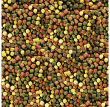 Nahaufnahme von Fischfutterpellets