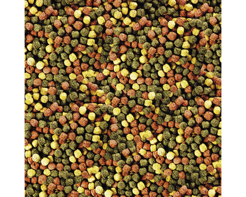 Nahaufnahme von Fischfutterpellets