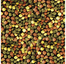 Nahaufnahme von Fischfutterpellets