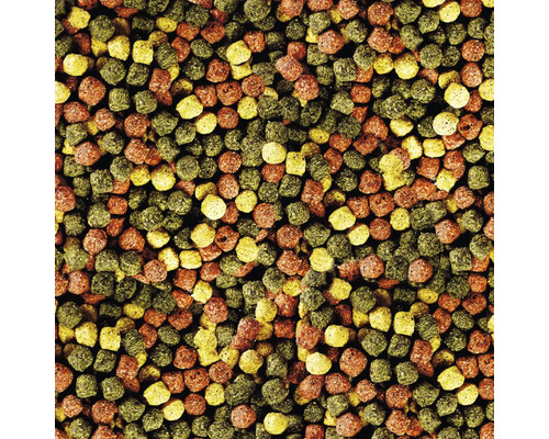 Nahaufnahme von Fischfutterpellets