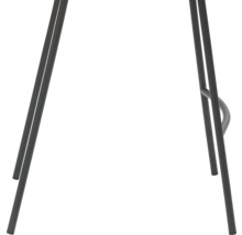 Detailaufnahme eines Barstuhls mit Metallgestell