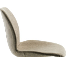 Detailansicht eines Stuhls mit Stoffbezug