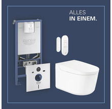 Komplette Installationseinheit für ein wandhängendes Dusch-WC mit Grohe Logo