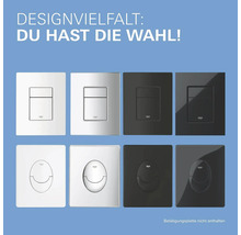 Auswahl verschiedener Betätigungsplatten für WCs von Grohe