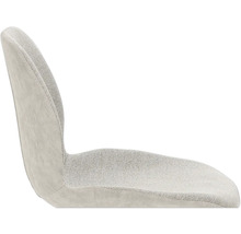 Detailansicht eines Stuhls mit Stoffbezug